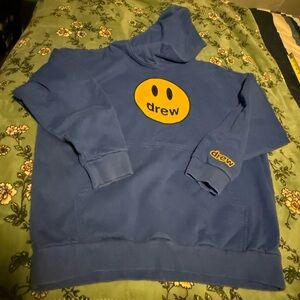 DREW Blue Sweater with Yellow Emblem